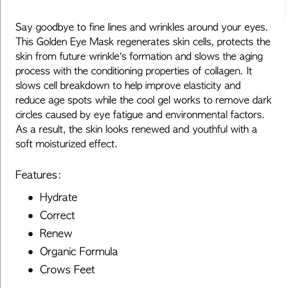 Golden Stem Cell Anti Aging Eye Mask 10pcs - Picture 7 of 7